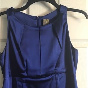Satin royal blue dress